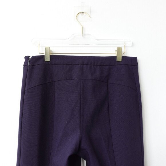 NARCISO RODRIGUEZ Pants Medium Virgin Wool Straight High Waist Tuxedo Navy ITALY - Picture 11 of 14